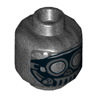 Lego hlava, tmavě šedá lesklá (6124886)